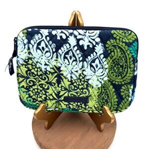 Vera Bradley Tablet Quilted Tablet Case w/Zipper 6” x 8.5” blue green turquoise